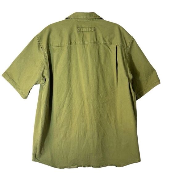 Duluth Trading Co. XL Tall olive green short sleeve canvas heavy duty shirt two - Picture 5 of 11